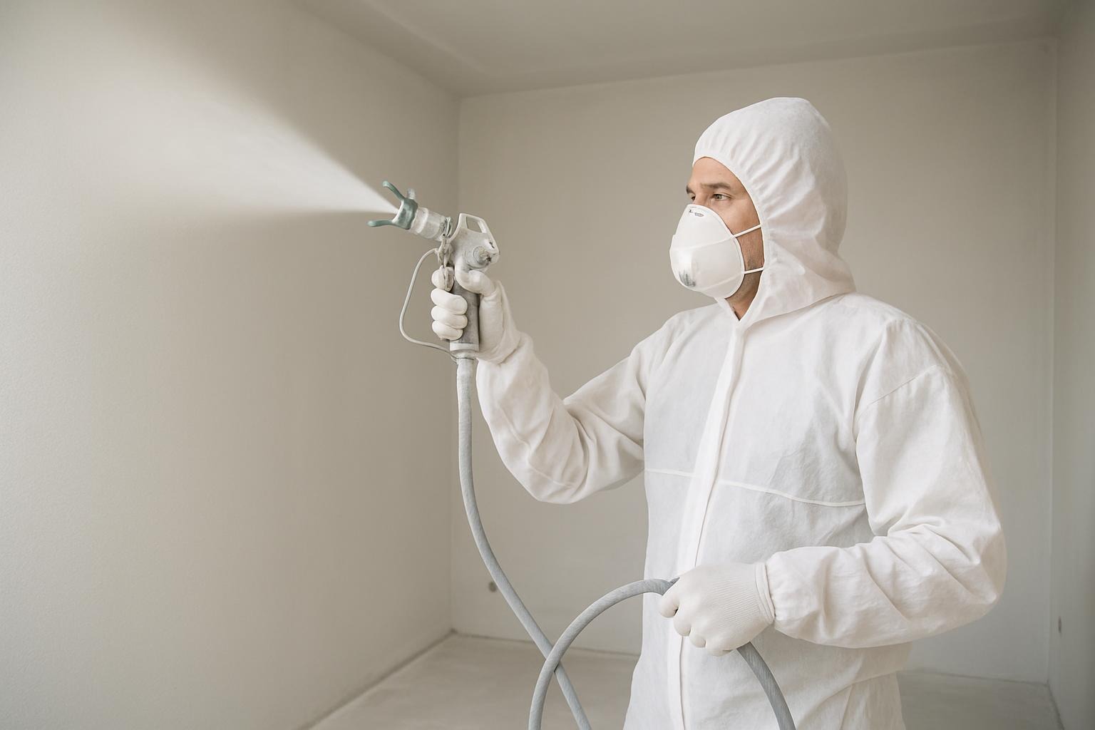 Airless latexspuitwerk op wanden in Zoetermeer